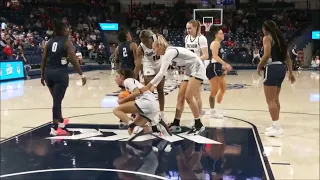 Williams EJECTED With 2nd Technical Foul After Taking HARD Fall Earlier In Game | Gonzaga Bulldogs