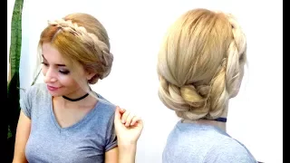 EASY SUMMER HAIRSTYLE FOR LONG HAIR HALO OR MILKMAID BRAID UPDO | Awesome Hairstyles ✔