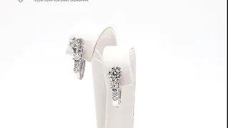 Классические серьги с бриллиантами из белого золота 720300 в SilverLand.com.ua