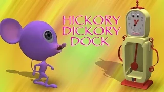 Hickory Dickory Dock | Nursery Rhyme With Lyrics | 3D Cartoon Animation Songs for Children