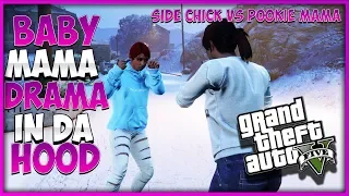 GTA 5 BABY MAMA DRAMA IN DA HOOD - MY SON MAMA GETS BEAT UP 😲👊 (GTA 5 ROLEPLAY)