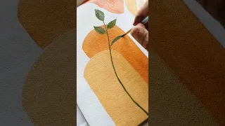 Aesthetic boho painting for beginners ✨ / Simple acrylic painting #shorts #paintingtutorial #short