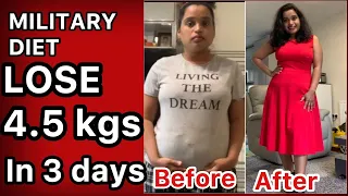 I tried “MILITARY DIET “for 3 days || Lose 4.5 kgs in 3days || 🇮🇳 INDIAN VERSION ||2020.