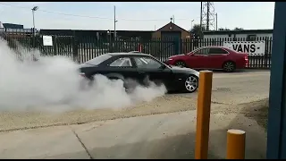 M62 V8 swapped widebody e36 Bmw drift track car cheeky burnout and split