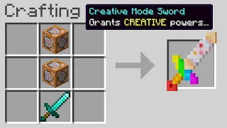 Minecraft but you can craft a CREATIVE MODE weapon...