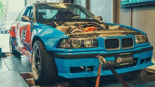 TWO E36 M50 TURBO BMWS HIT THE DYNO!!!