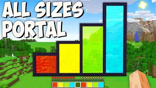 I found SECRET ALL SIZES PORTAL in Minecraft! Which TALLEST GIANT PORTAL is BETTER?