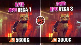 ✅ APU 5600G ( VEGA 7 ) vs ATHLON 3000G ( VEGA 3 ) ✅ Test in 15 Games ✅ 2022