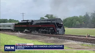 Rail fans come together to see 80-year-old steam train on the tracks again