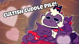 Cult Leader Lamb and Cute Kitty Pile! (Cult of the Lamb Comic dubs)