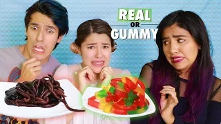 REAL WORMS VS GUMMY CANDY | POLINESIOS CHALLENGE REAL GUMMY CHALLENGE