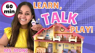 Learn, Talk & Play with Ms Moni | Kitchen, Pizza & Playtime | Talking Toddler Learning Videos