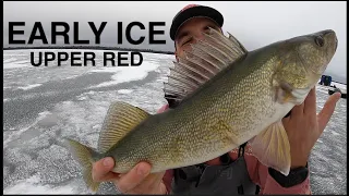 Upper Red Lake EARLY Ice 2023 - WALLEYE FRENZY (DAY 1)