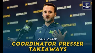 Takeaways from Michigan football coordinator fall camp press conference