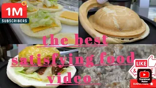 UFO Burger! that eating without spilling - korean street food | BestSetisfyingFoodVideo#satisfying