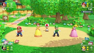 Mario Party Superstars #129 Woody Woods 10 turns (Daisy Vs Mario Vs Luigi Vs Peach)