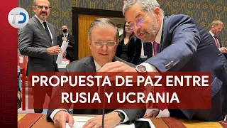 Ebrard presenta ante la ONU la propuesta de paz entre Rusia y Ucrania de AMLO