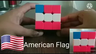 How to make American Flag on 3×3×3 rubik's cube| #1 American Flag | Flag Series |