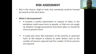 OCCUPATIONAL HEALTH AND SAFETY MANAGEMENT_Health and Safety  Risk Assessment_ Lecture 2-