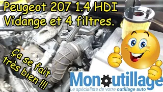 [COMMENT FAIRE LA VIDANGE ET 4 FILTRE 207 1.4 HDI]