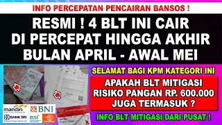 RESMI DITETAPKAN❗ 4 BLT CAIR HINGGA AKHIR BULAN APRIL | BLT MITIGASI TERMASUK ? INI INFO DARI PUSAT