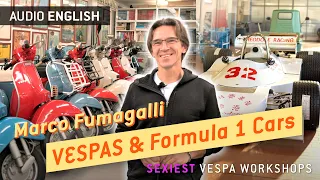 Marco Fumagalli's VESPA Paradise & FORMULA 1 Treasures | SEXIEST VESPA WORKSHOPS 🛵🔧