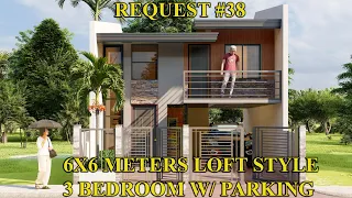 6X6 METERS W/ 3 BEDROOM LOFT STYLE WITH PARKING (REQUEST #38)