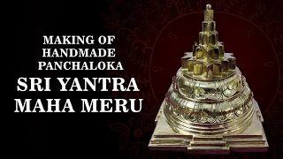 Handmade Sri Yantra Maha Meru Making by Aakarshana Divine Sculptures