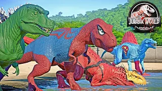 MARVEL Dinosaurs Hunting Humans & Dinosaurs Fight 🌍 JURASSIC WORLD EVOLUTION