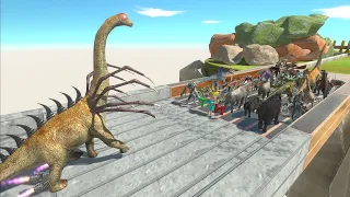 LAST SURVIVOR - Escape from ALIEN BRACHIOSAURUS - Animal Revolt Battle Simulator