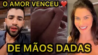 Gusttavo Lima e Andressa Suita postam FOTO de MÃOS DADAS, juntinhos