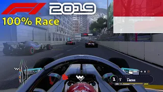 F1 2019 - 100% Race at Circuit de Monaco in Hamilton's Mercedes