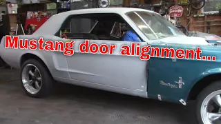 Mustang door alignment. 1968 Mustang. Jade part 38