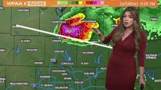 North Texas weather: Severe storms span 100 miles