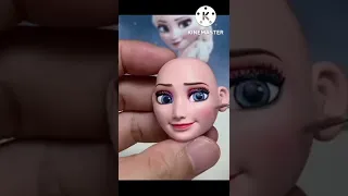 How to make Elsa (Frozen) sculpture from polymer clay, the full handmade #shorts #viral #trending