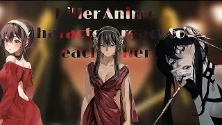 Killer Anime Characters React To Each Other||Yor Forger(complete version)