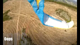 Paragliding (wingover fail)