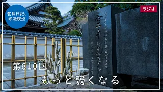 第810回「もっと弱くなる」2023/3/27【毎日の管長日記と呼吸瞑想】｜ 臨済宗円覚寺派管長 横田南嶺老師