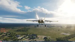 F-18 rough landing DCS World Goofing off.