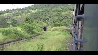 Numerous Tunnels Of Grand Bhor Ghats Aboard Mumbai Pune Intercity SF Express In Monsoon !