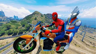 GTA 5 Spiderman Epic Jumps Ep.103 ( Spider-Man Stunts & Fails )