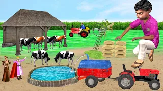 मिनी ट्रैक्टर गाय शेड पेड़ घर Mini Tractor Cow Shed Tree House Hindi Kahaniya Funny Comedy Stories