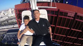 My baby scared to go on the Voodoo Zipline/ Las Vegas