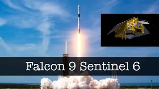 Запуск ракеты Falcon 9 от SpaceX со спутником Sentinel 6