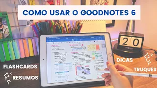 Como usar o Goodnotes 6 | Dicas e truques | Resumos no ipad