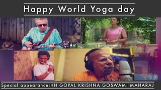 WORLD MUSIC & YOGA DAY 30 Artists - HARE KRISHNA Mantra Meditation Kirtan - Madhavas Rock Band