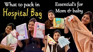 Hospital Bag में MOM & BABY के लिए क्या क्या Pack करे for delivery | What’s in my hospital bag 💼