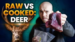 My SHOCKING Experience Trying RAW Deer Meat! Venison RAW vs. Cooked | Pauly Long