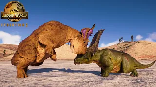 HERBIVORE vs HERBIVORE DINOSAURS Fighting Animation | Jurassic World Evolution 2