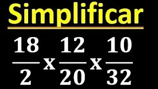 Multiplicacion de 3 fracciones , simplificacion . producto de tres fracciones , ejemplo 2